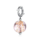 S925 Sterling Silver Night Colored Glaze Pendant DIY Bracelet Necklace Accessories