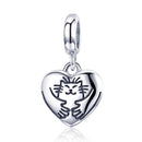 S925 Sterling Silver Pet Cat DIY Pendant Necklace Bracelet Accessories