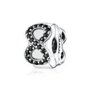 S925 Sterling Silver Spacer Button With Diamond Personality Symbol Positioning Buckle DIY Accessories