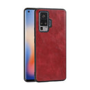 For Vivo X50 Pro Crazy Horse Textured Calfskin PU+PC+TPU Case(Red)