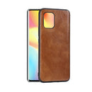 For Xiaomi 10 Lite Crazy Horse Textured Calfskin PU+PC+TPU Case(Brown)