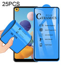 For Samsung Galaxy A21 25 PCS 2.5D Full Glue Full Cover Ceramics Film
