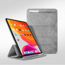 Mutural Liner Bag PU Leather Tablet Case with Holder & Pen Slot for iPad Pro 12.9 (2020) / (2018)(Grey)