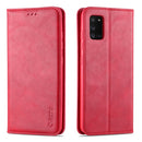 For Samsung Galaxy A41 AZNS Retro Texture Magnetic Horizontal Flip PU Leather Case with Holder & Card Slots & Photo Frame(Red)