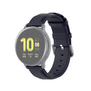 For Galaxy Watch Active3 / Galaxy Watch 3 41mm 20mm Universal Leather Wrist Strap(Navy Blue)