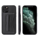 For iPhone 12 mini Fierre Shann Full Coverage Protective Leather Case with Holder & Card Slot(Black)