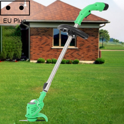 12V 2000mAh Household Portable Rechargeable Electric Lawn Mower Weeder, Plug Type:EU Plug(Green)