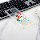 For Samsung Galaxy A71 Coloured Drawing Pattern Highly Transparent TPU Protective Case(Unicorn)