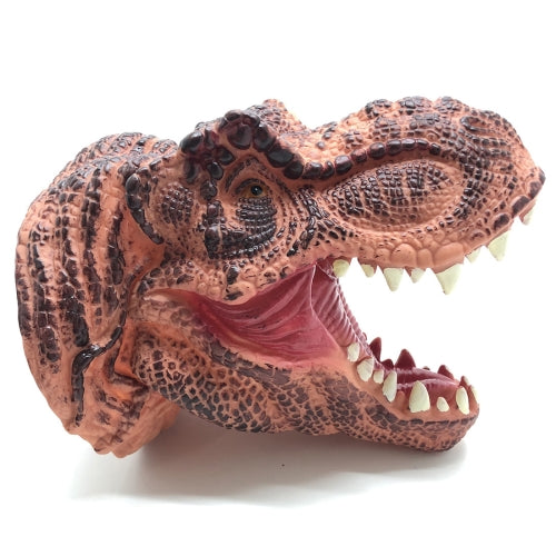 Soft Rubber Hand Puppet Simulation Animal Dinosaur Model Children Funny Toys, Style:Tyrannosaurus