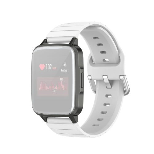 For Xiaomi Haylou Solar LS02 / LS01 Silicone Strap A, Size: 19mm(White)