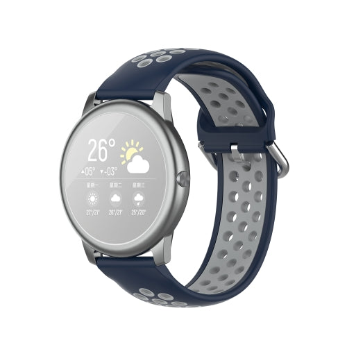 For Xiaomi Haylou Solar LS05 Silicone Sports Two-tone Strap, Size: 22mm(Midnight Blue Gray)