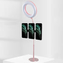 Live Broadcast Fill Light Selfie Light Magnetic Mobile Phone Holder Bracket, Style:Three Phones Version(Rose Gold)