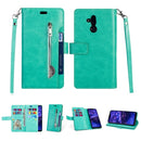 For Huawei Mate 20 lite Multifunctional Zipper Horizontal Flip Leather Case with Holder & Wallet & 9 Card Slots & Lanyard(Mint Green)