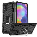 For Samsung Galaxy A31 Cool Armor PC + TPU Shockproof Case with 360 Degree Rotation Ring Holder(Black)