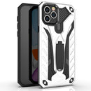 For iPhone 12 mini Shockproof TPU + PC Protective Case with Holder(Silver)
