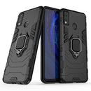 For Huawei Y8s Shockproof PC + TPU Protective Case with Magnetic Ring Holder(Black)