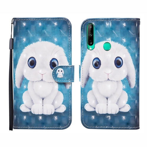 For Huawei Honor 9C 3D Painted Pattern Horizontal Flip Leather Case with Holder & Wallet & Card slot & Lanyard(Rabbit)