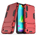 For Samsung Galaxy M01 PC + TPU Shockproof Protective Case with Invisible Holder(Red)