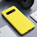 For Samsung Galaxy S10 iPAKY Starry Series Shockproof Straw Material + TPU Protective Case(Yellow)