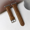 For Apple Watch 5 & 4 44mm / 3 & 2 & 1 42mm Round Tail Retro Crazy Horse Texture Leather Replacement Strap Watchband(Light Brown)