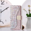 For Samsung Galaxy A21s Laser Glitter Powder Matching Crocodile Texture Horizontal Flip Leather Case with Card Slots & Holder & Wallet(Silver)