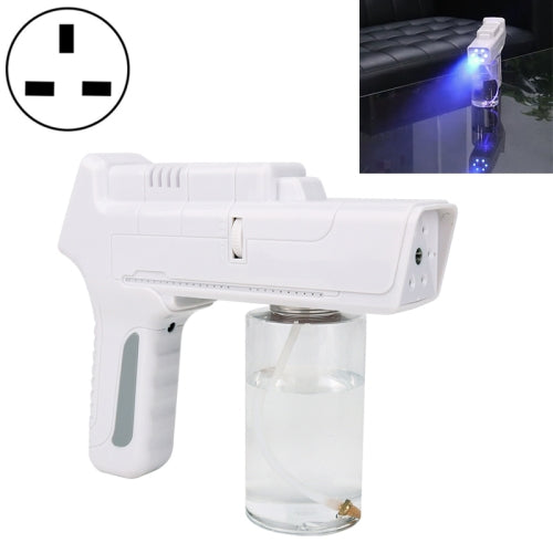 Blue Light Nano Wireless Spray Gun Rechargeable Sterilization Spray Instrument Handheld Atomizer, Plug Type:UK Plug