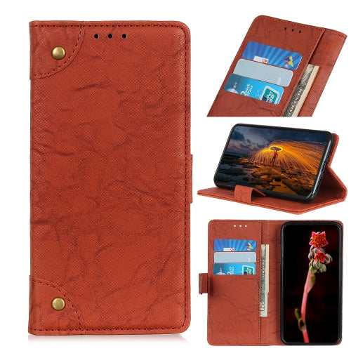 For Huawei Enjoy 20 Copper Buckle Retro Crazy Horse Texture Horizontal Flip Leather Case with Holder & Card Slots & Wallet(Brown)
