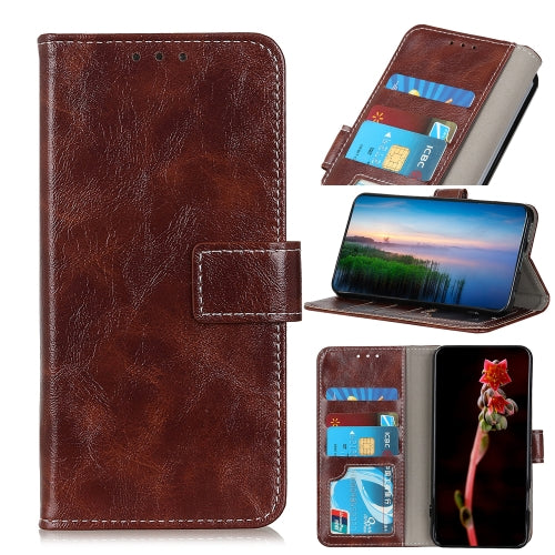 For Huawei Enjoy 20 Retro Crazy Horse Texture Horizontal Flip Leather Case with Holder & Card Slots & Photo Frame & Wallet(Brown)
