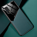 For Vivo iQOO Z1x All-inclusive Leather + Organic Glass Phone Case with Metal Iron Sheet(Dark Green)