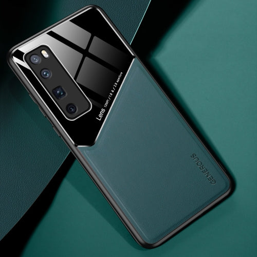 For Huawei nova 7 Pro 5G All-inclusive Leather + Organic Glass Protective Case with Metal Iron Sheet(Green)