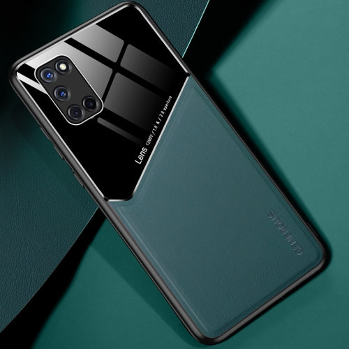 For OPPO A52 All-inclusive Leather + Organic Glass Protective Case with Metal Iron Sheet(Green)