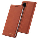 For Samsung Galaxy A41 LC.IMEEKE LC-002 Series Skin Hand Feeling PU + TPU Horizontal Flip Leather Case with Holder & Card Slot & Wallet(Brown)