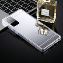 For Samsung Galaxy Note20 TPU + Acrylic Luxury Plating Mirror Phone Case Cover(Silver)