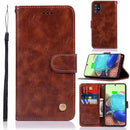 For Samsung Galaxy A71 5G Copper Buckle Retro Crazy Horse Texture Horizontal Flip Leather Case with Holder & Card Slots & Wallet(Brown)