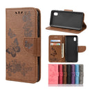 For Samsung Galaxy A01 Core Butterflies Embossing Horizontal Flip Leather Case with Holder & Card Slots & Wallet(Brown)
