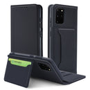 For Samsung Galaxy S20 Plus 5G Strong Magnetism Shockproof Horizontal Flip Liquid Feel Leather Case with Holder & Card Slots & Wallet(Black)