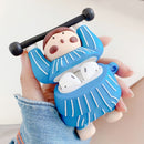 For AirPods 1 / 2 Sports Funny Weightlifting Girl Shape Earphone Protective Case
