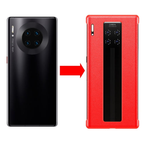 For Huawei Mate 30 Genuine Leather Shockproof Protective Case(Red)