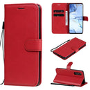 For Oppo Reno3 Pro 5G / Find X2 Neo Solid Color Horizontal Flip Protective Leather Case with Holder & Card Slots & Wallet & Photo Frame & Lanyard(Red)
