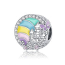 S925 Sterling Silver Rainbow Castle Beads DIY Bracelet Necklace Accessories
