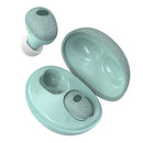 Calante T2S 5D Sound Effect Bluetooth 5.0 Wireless Bluetooth Earphone with Magnetic Charging Box, Support Call & Siri(Mint Green)