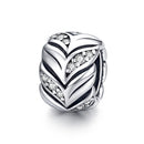 S925 Sterling Silver Wheat Zircon Beads DIY Bracelet Necklace Accessories