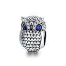 S925 Sterling Silver Owl Beads DIY Bracelet Necklace Accessories