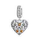 S925 Sterling Silver Vine Pine Cone Heart Shaped Squirrel Pendant DIY Bracelet Necklace Accessories