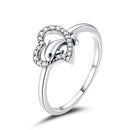 S925 Sterling Silver Dolphin Genie Women Open Ring Jewelry, Size:6
