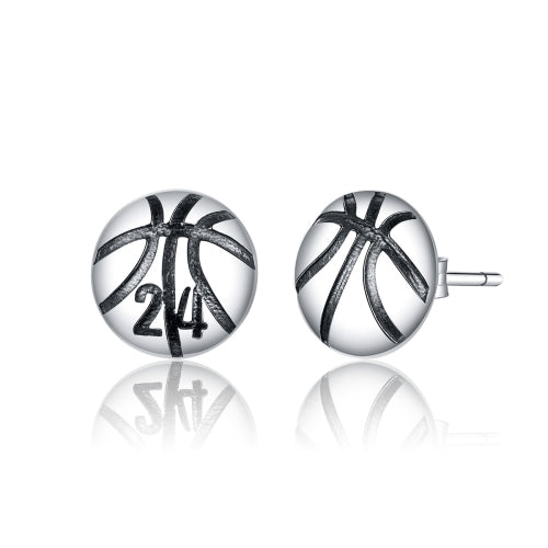 S925 Sterling Silver Simple Basketball Women Earrings Jewelry