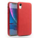 For iPhone XR QIALINO Shockproof Cowhide Leather Protective Case(Red)