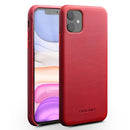 For iPhone 11 QIALINO Shockproof Cowhide Leather Protective Case(Red)