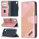 For Huawei Y5(2019) Matching Color Crocodile Texture Horizontal Flip PU Leather Case with Wallet & Holder & Card Slots(Rose Gold)