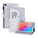 Huawei Enjoy Tablet 2 Coloured Drawing Horizontal Flip Leather Case with Holder & Card Slot & Photo Frame(Elephant and Flowers)
